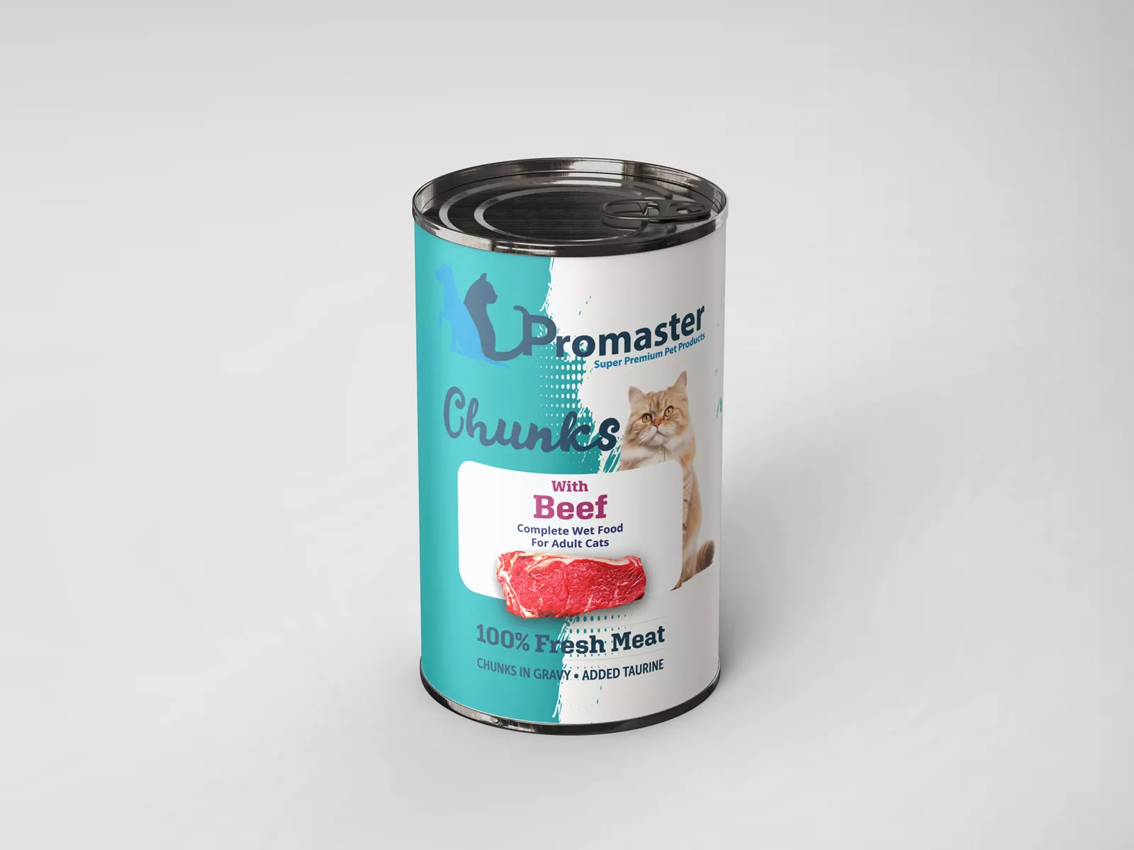 ProMaster beef chunks in gravy for adult cats